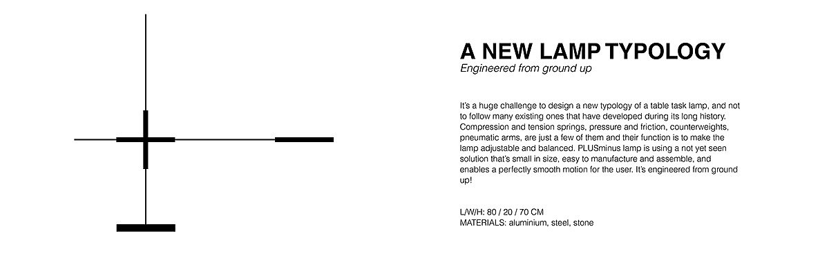 Minimalist，Desk lamp，PLUSminus lamp，
