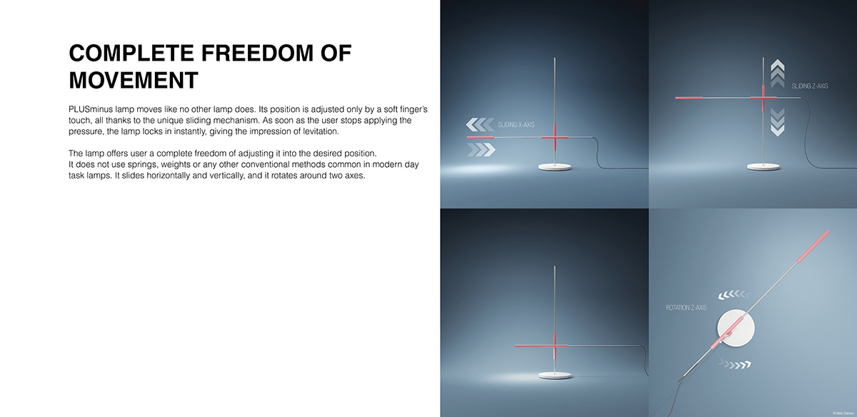 Minimalist，Desk lamp，PLUSminus lamp，