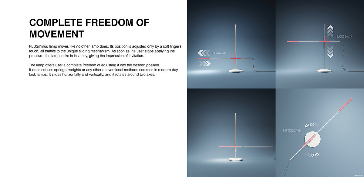 Minimalist，Desk lamp，PLUSminus lamp，