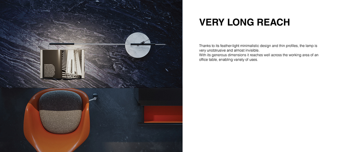 Minimalist，Desk lamp，PLUSminus lamp，