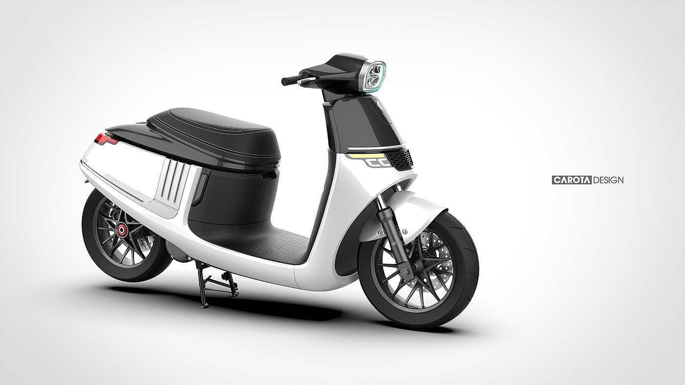 industrial design，Automatic design，Electric vehicle，CRT-Escooter，CARTON，Electric motorcycle，