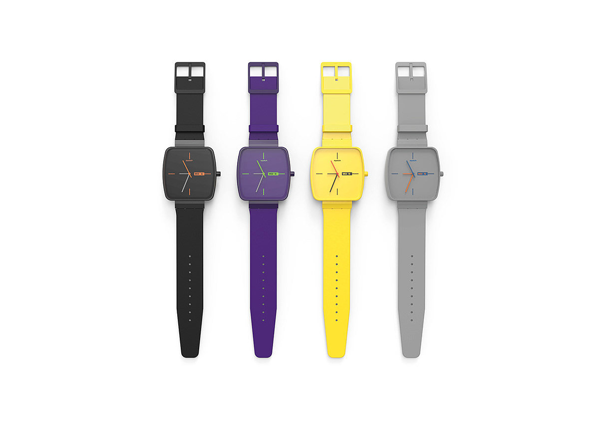 black，Wrist watch，Swatch New Gent²，