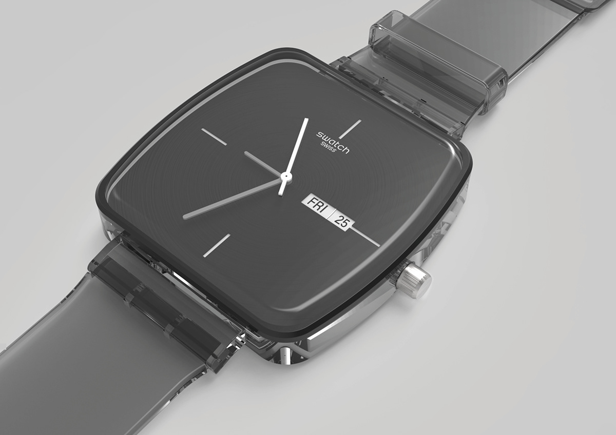 black，Wrist watch，Swatch New Gent²，