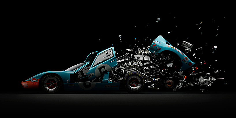 racing，vehicle，vehicle，Explosion diagram，Rendering，