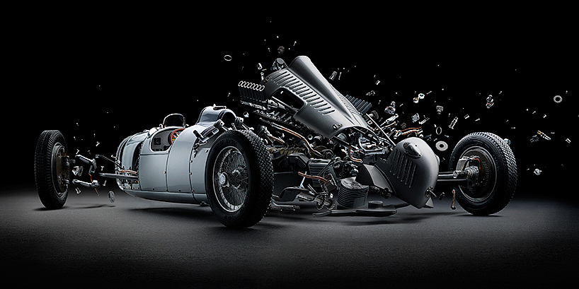 racing，vehicle，vehicle，Explosion diagram，Rendering，