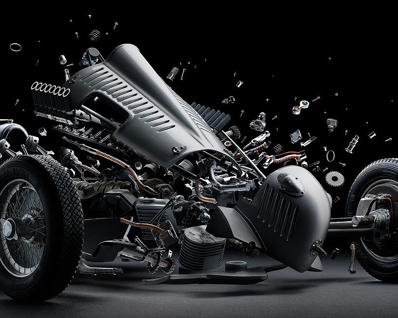 racing，vehicle，vehicle，Explosion diagram，Rendering，