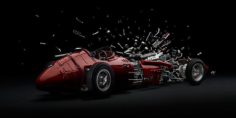 racing，vehicle，vehicle，Explosion diagram，Rendering，