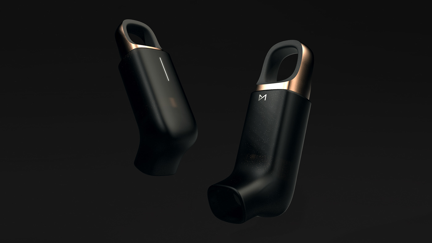 INHALER，Brand promotion，graphic design ，industrial design，Render，