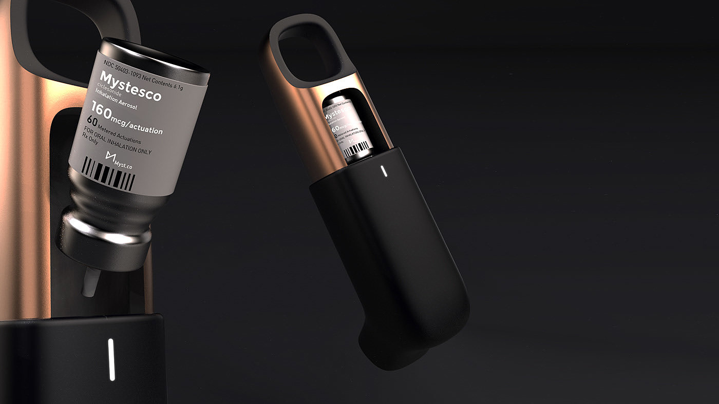 INHALER，Brand promotion，graphic design ，industrial design，Render，