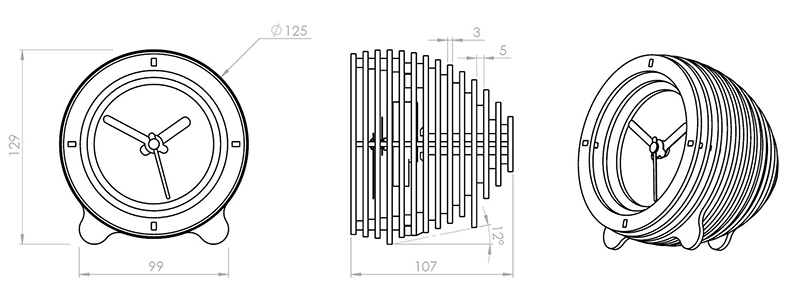 Light brown，woodiness，Clock，