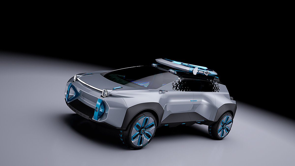 silver，Automobile design，Dacia Duster，