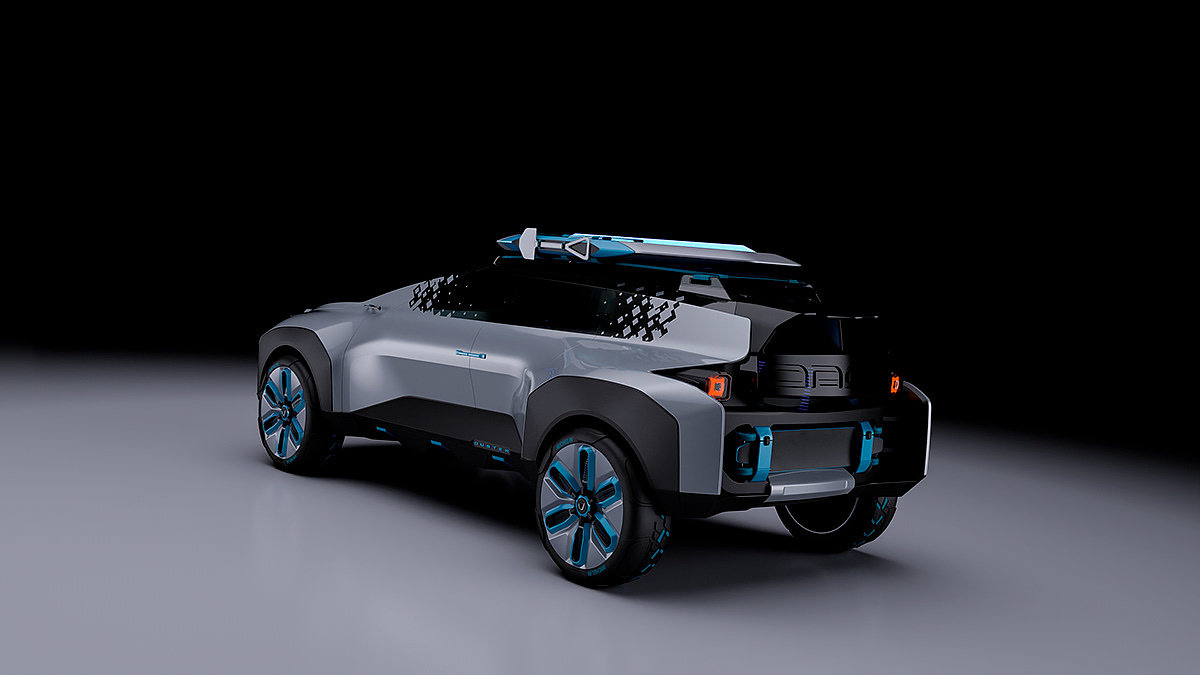silver，Automobile design，Dacia Duster，
