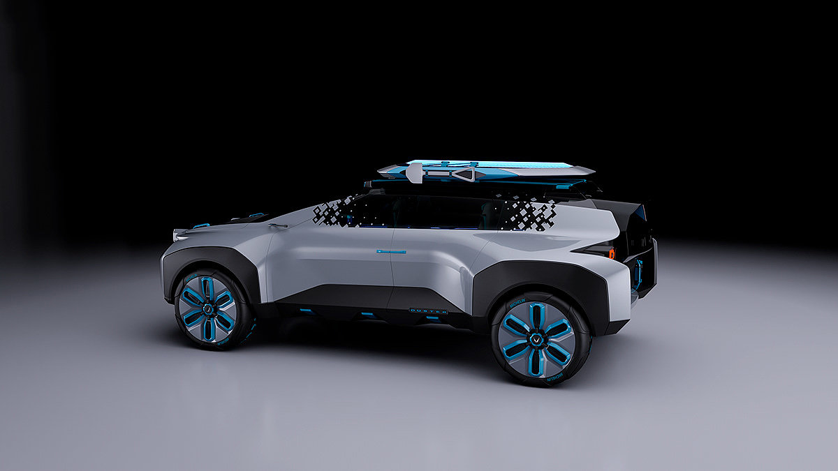 silver，Automobile design，Dacia Duster，
