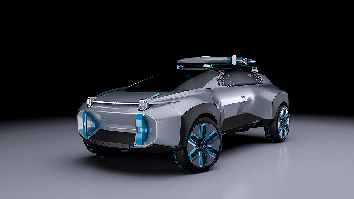 silver，Automobile design，Dacia Duster，