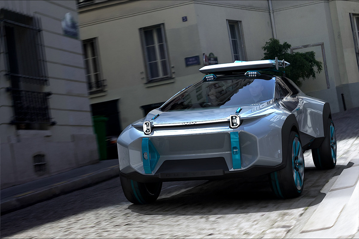 silver，Automobile design，Dacia Duster，