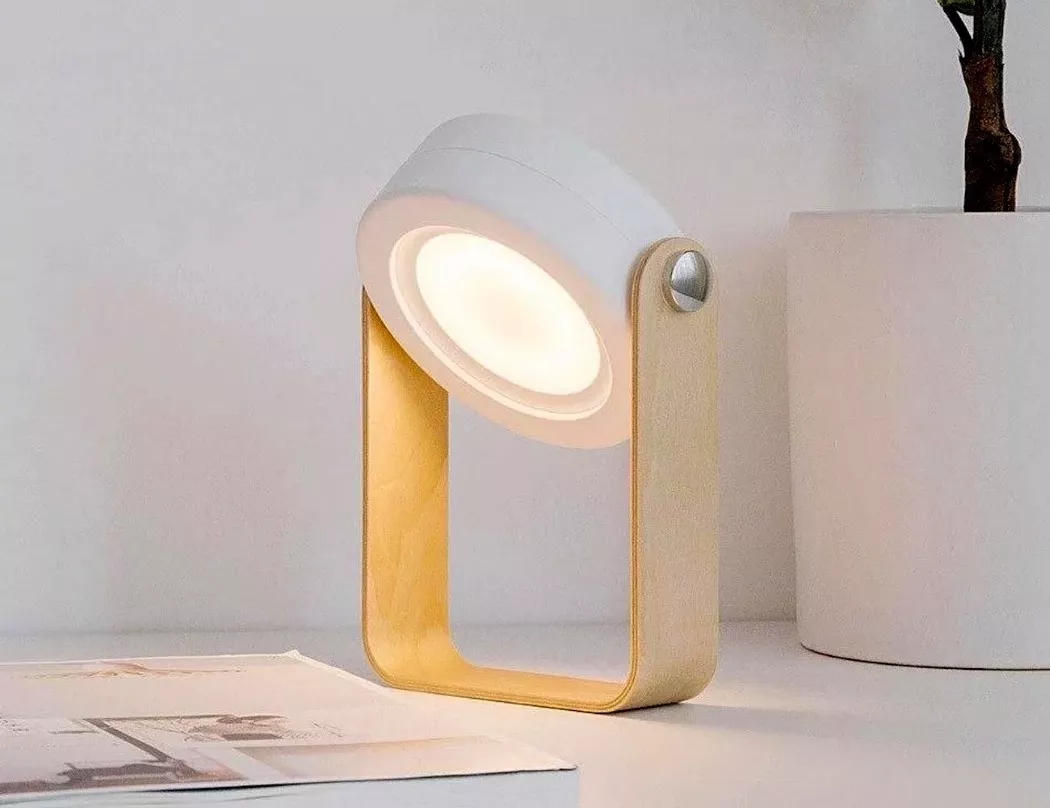 fold，white，Table lamp design，