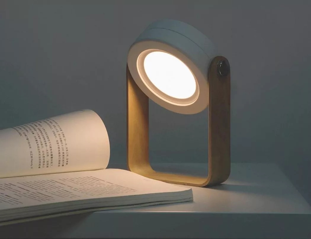 fold，white，Table lamp design，