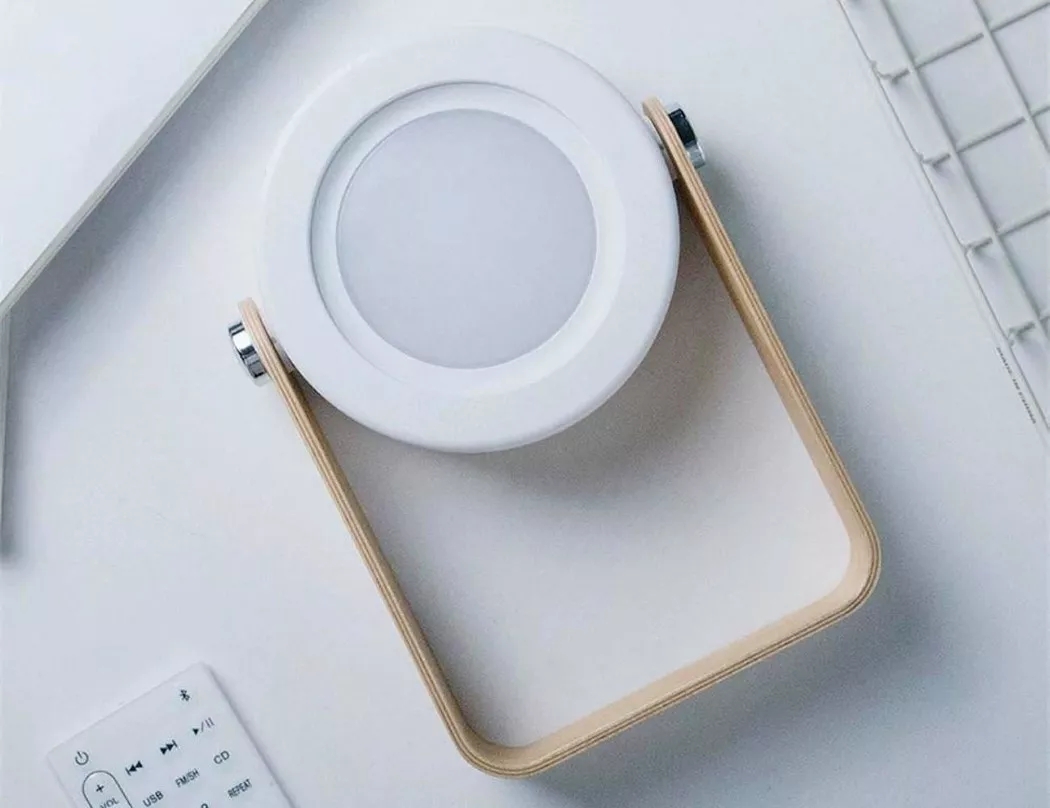 fold，white，Table lamp design，