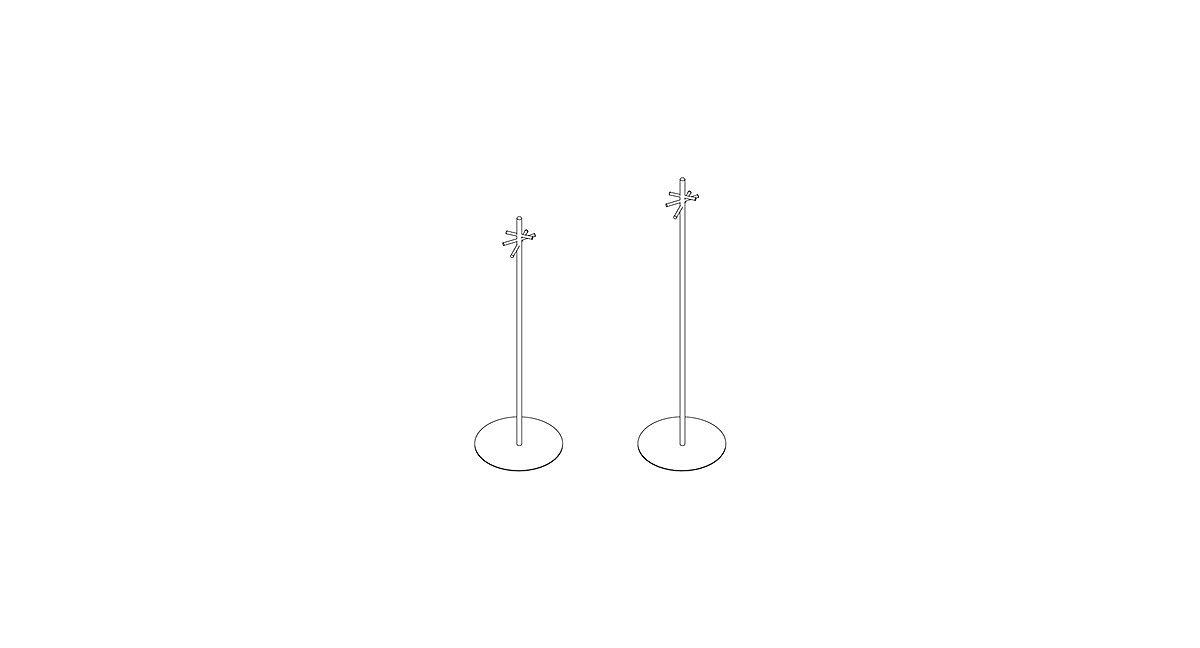 black，Coat rack，Hanger 60，