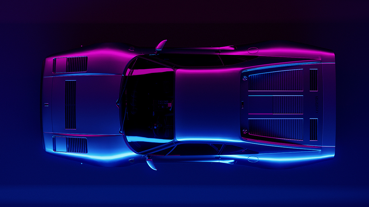 Neon，Automobile design，blue，