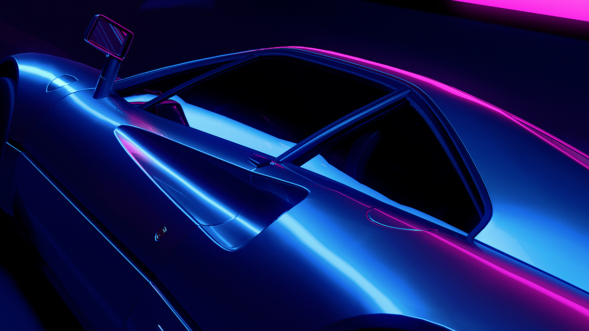 Neon，Automobile design，blue，