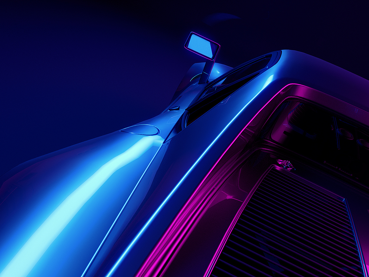 Neon，Automobile design，blue，