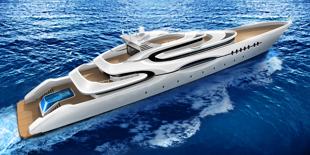 Foreign products，Light effect，Mapping，Hand drawn，phtoshop，yacht，conceptual design，Render，