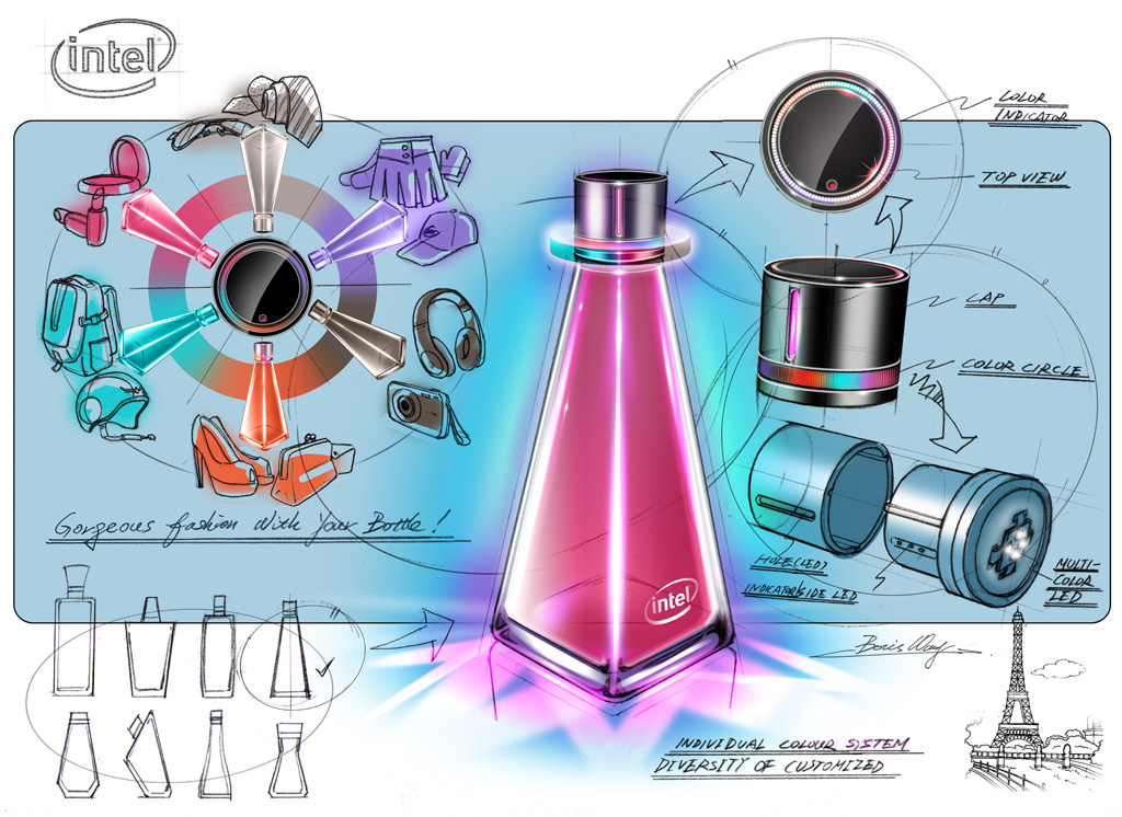 product design，conceptual design，phtoshop，Render，Hand drawn，intelligence，Intel，Intel，