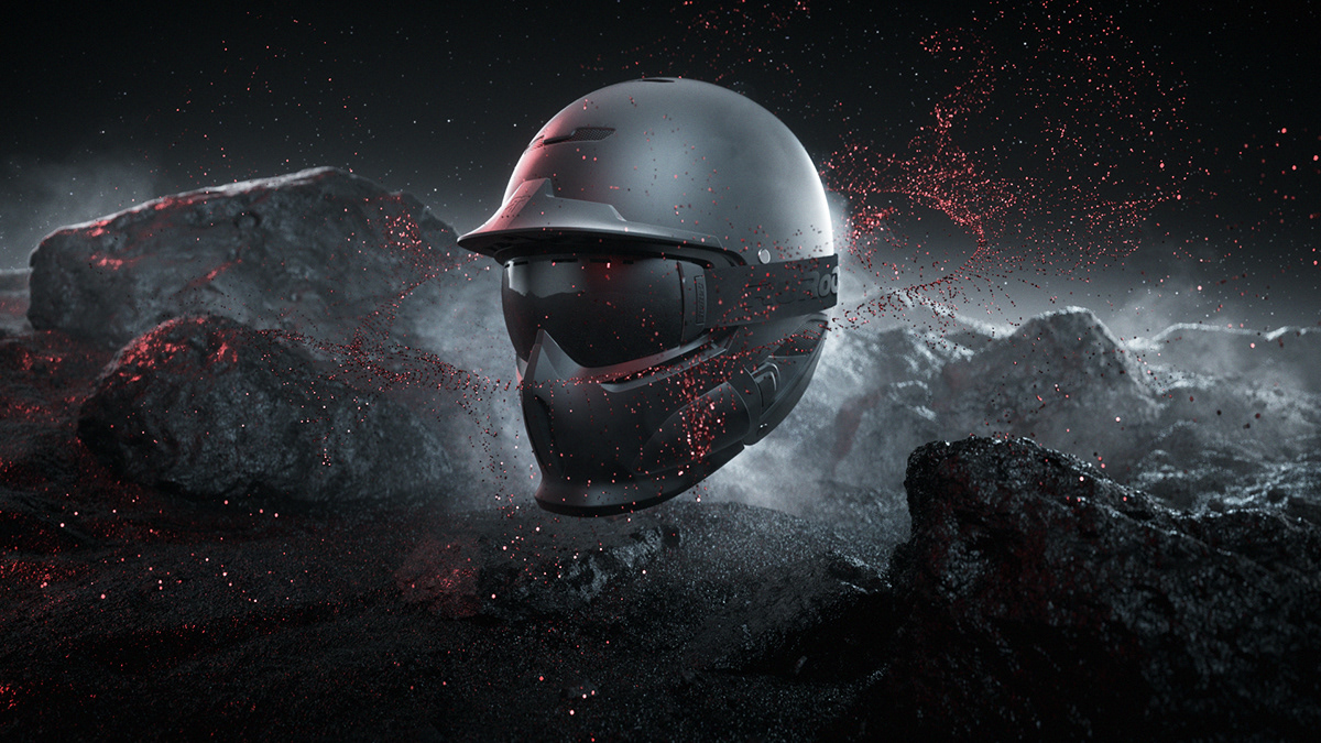 Ruroc，Helmet design，black，