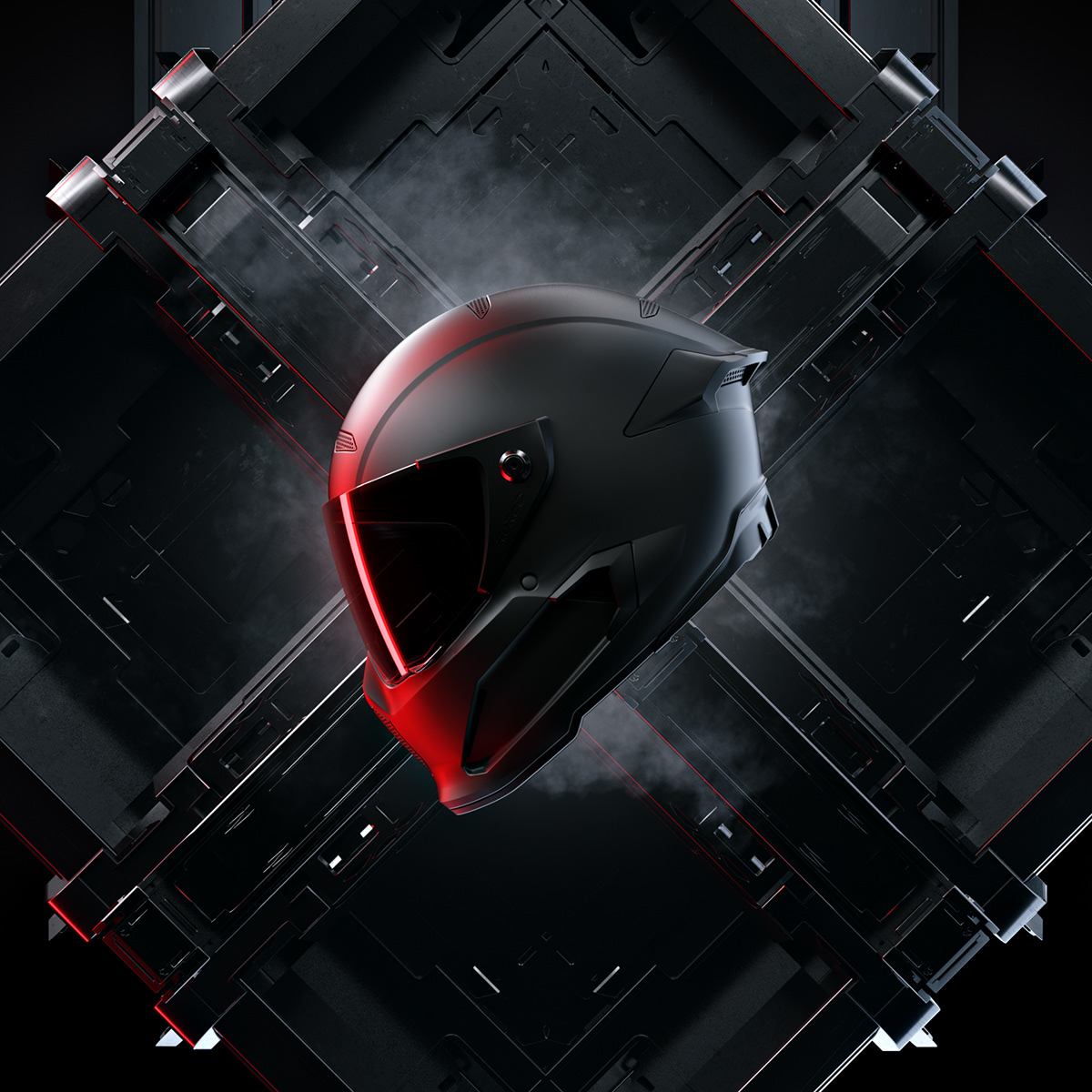 Ruroc，Helmet design，black，