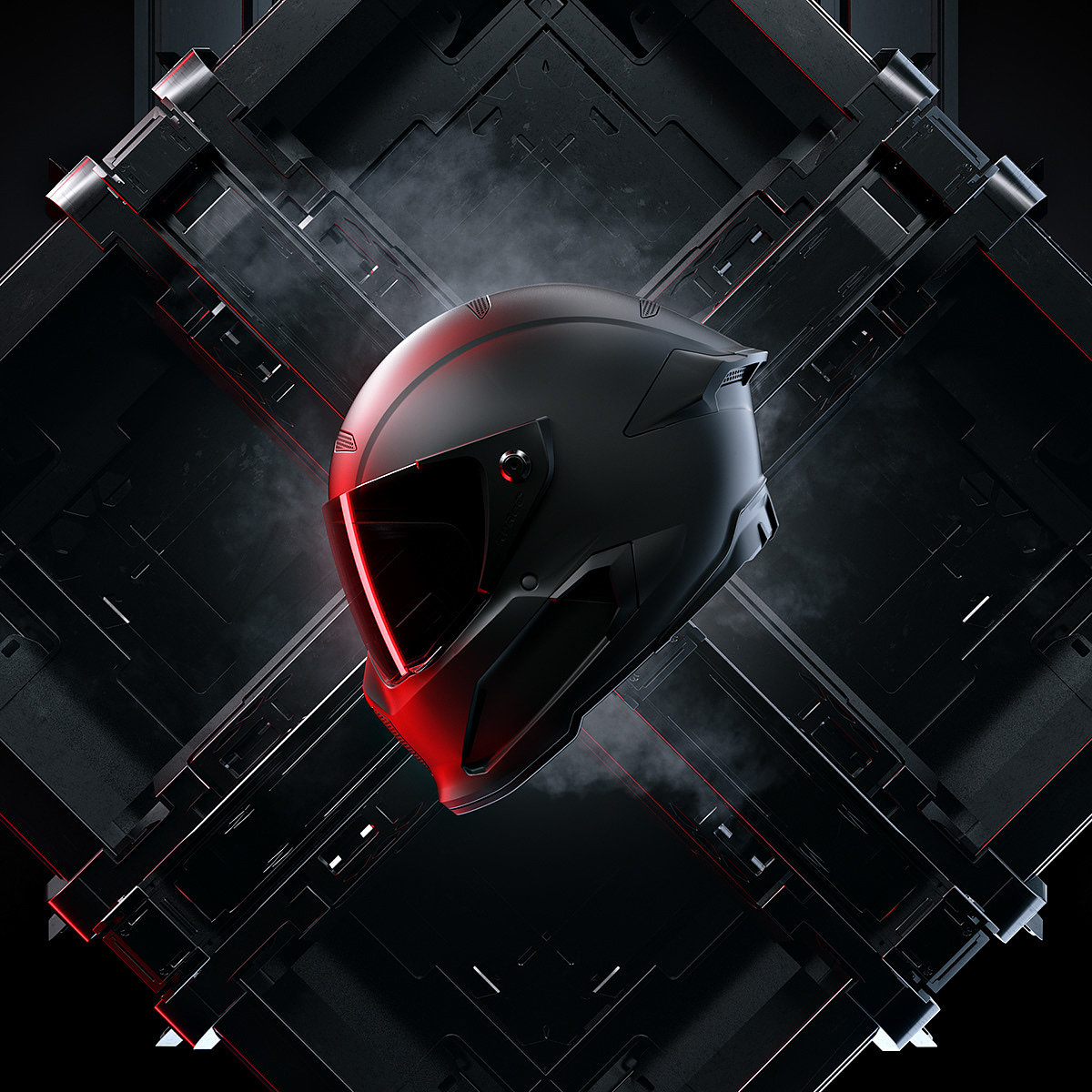 Ruroc，Helmet design，black，