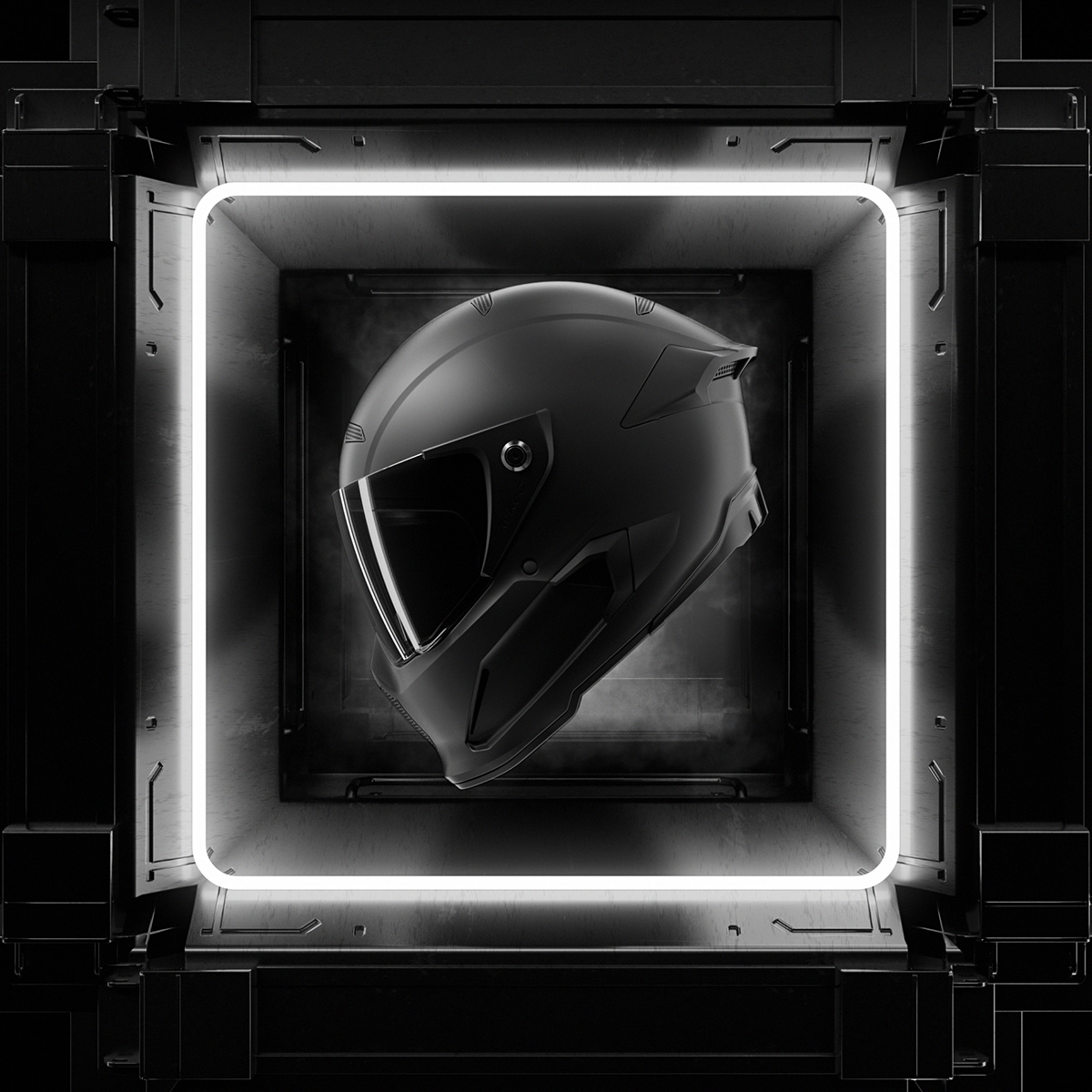 Ruroc，Helmet design，black，