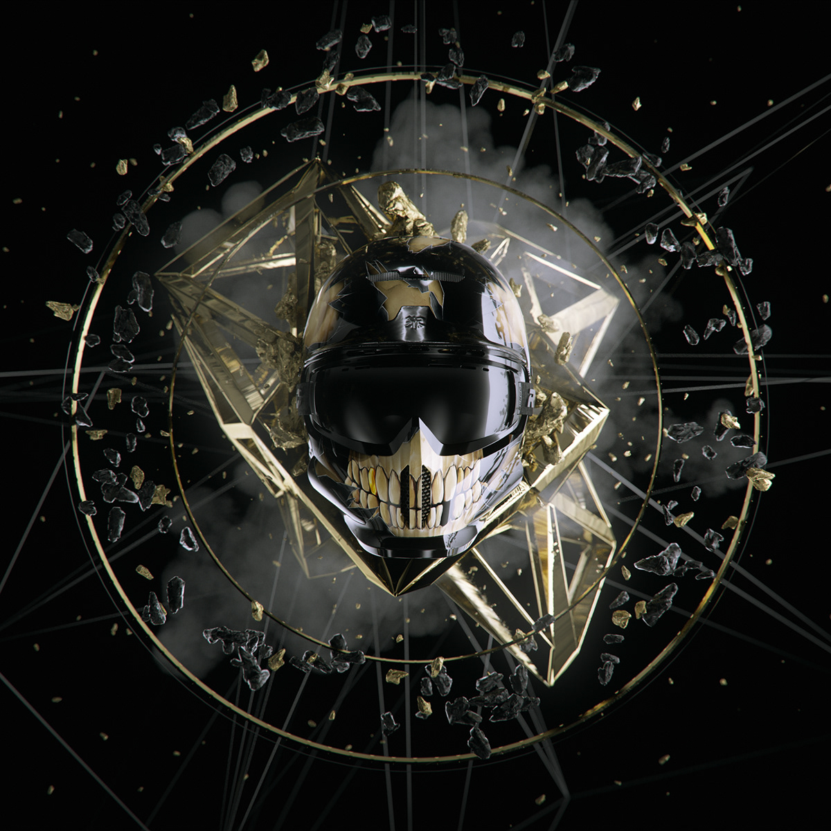 Ruroc，Helmet design，black，