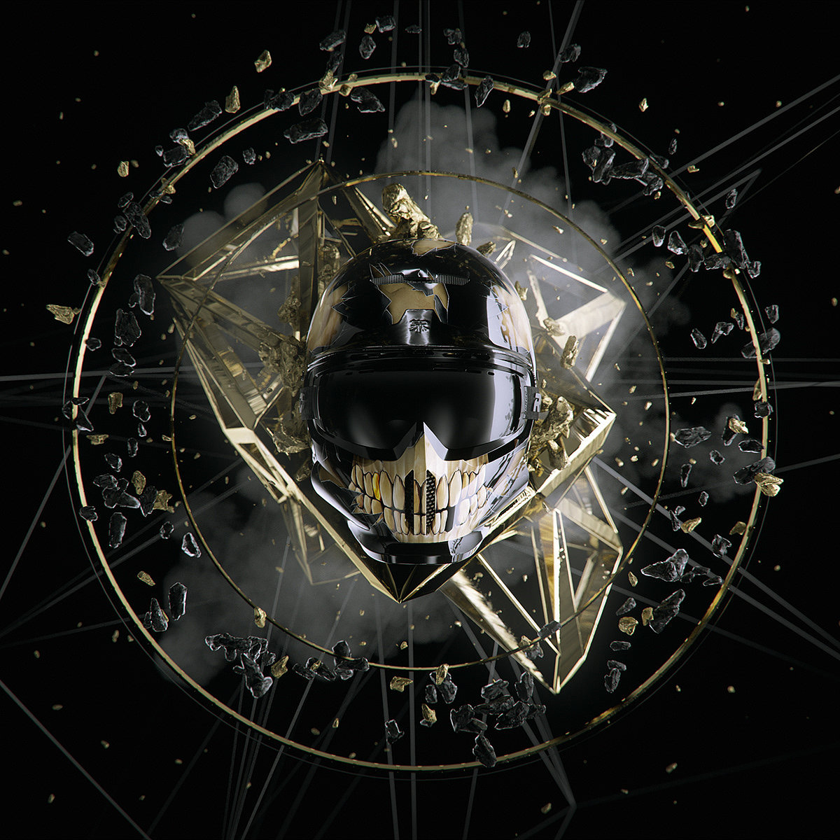 Ruroc，Helmet design，black，