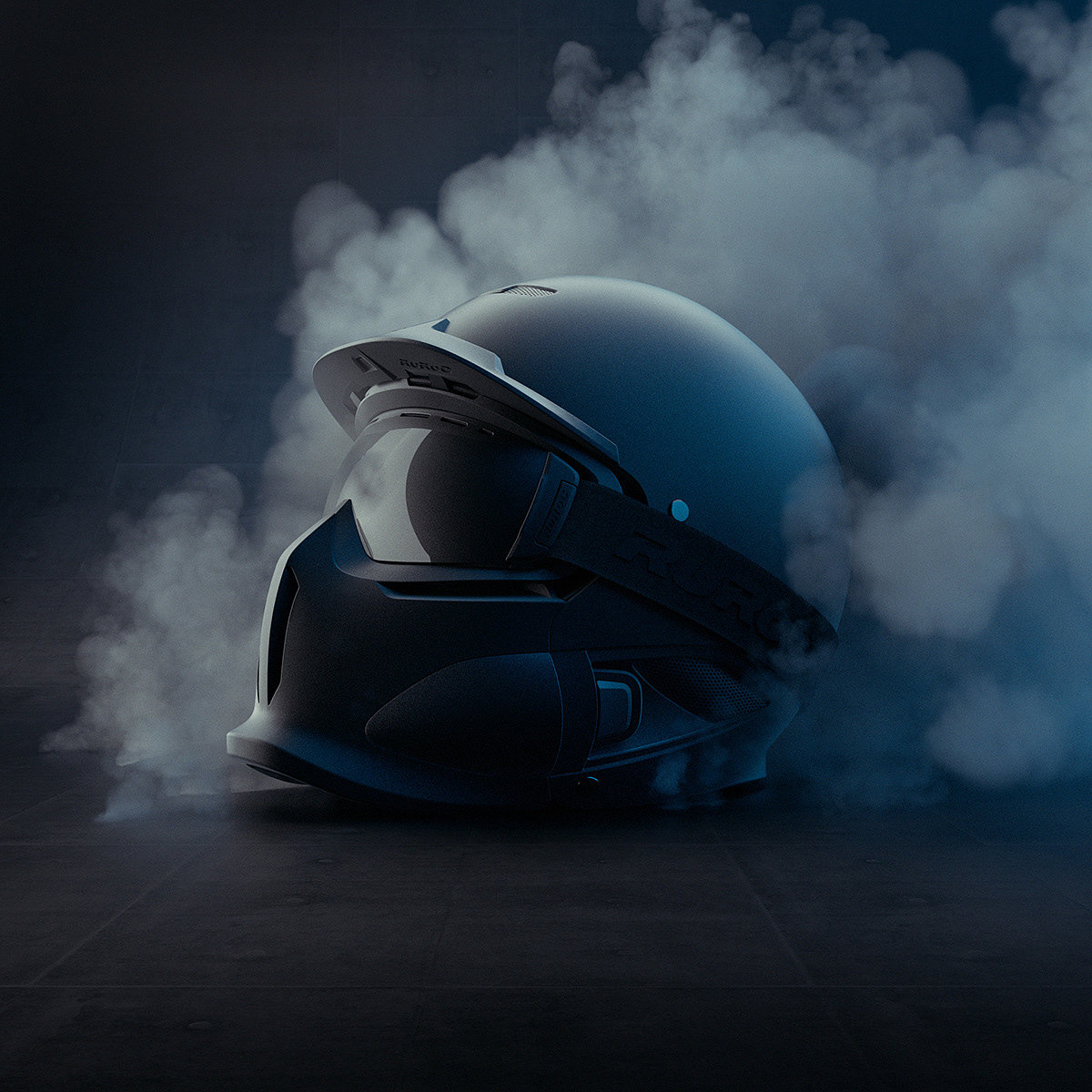 Ruroc，Helmet design，black，