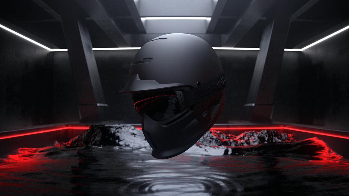 Ruroc，Helmet design，black，