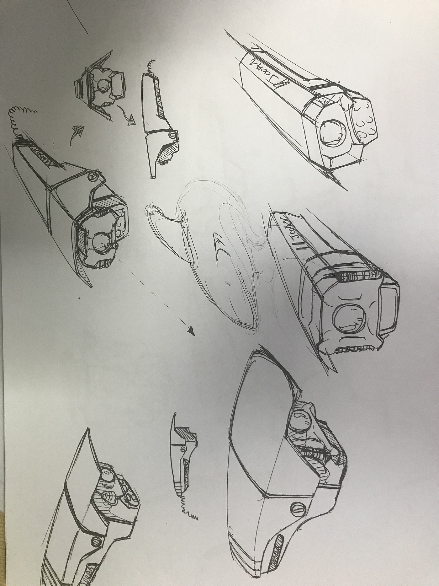 Security camera, smart camera, hand drawn，