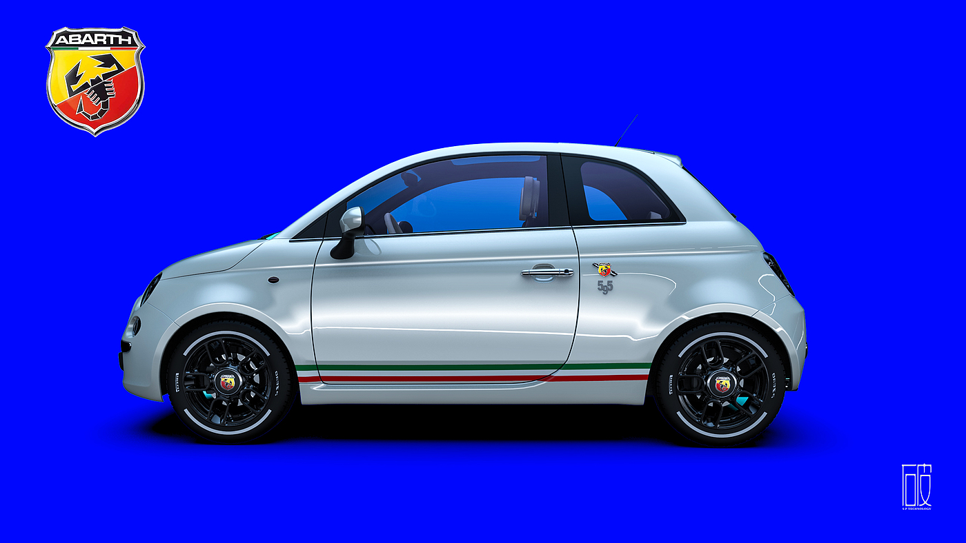Abbas，Fiat，Fiat 500，keyshot，Render，