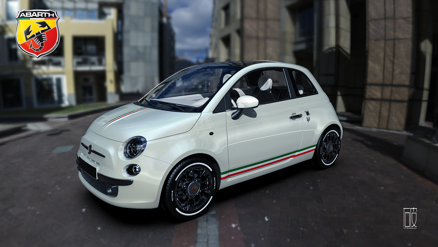 Abbas，Fiat，Fiat 500，keyshot，Render，