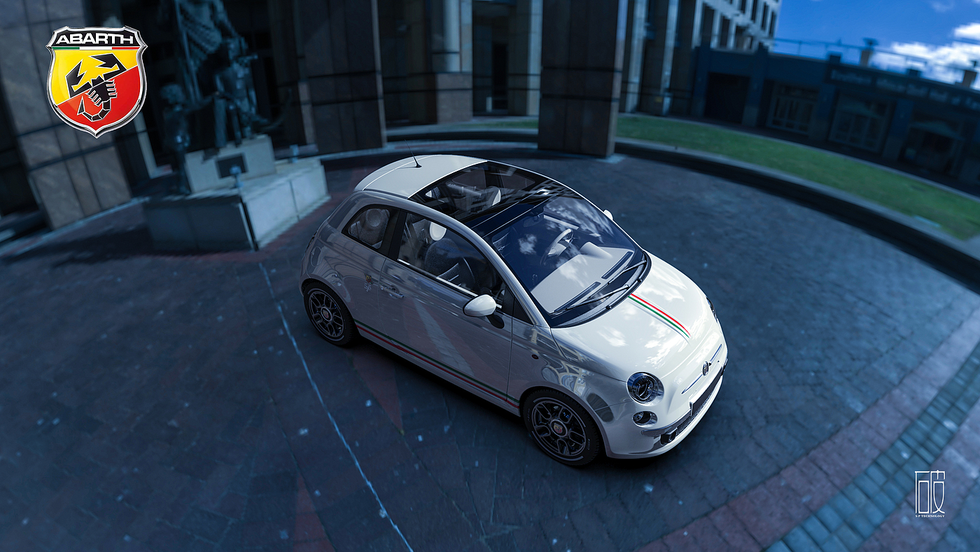 Abbas，Fiat，Fiat 500，keyshot，Render，