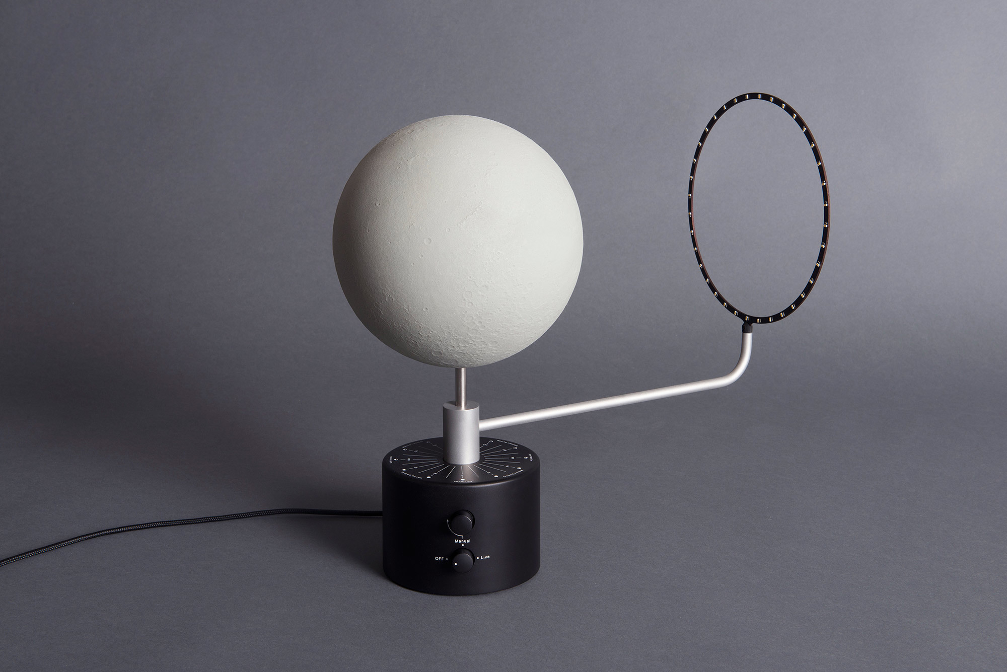 Desk lamp，Office Supplies，originality，Moon，concrete，