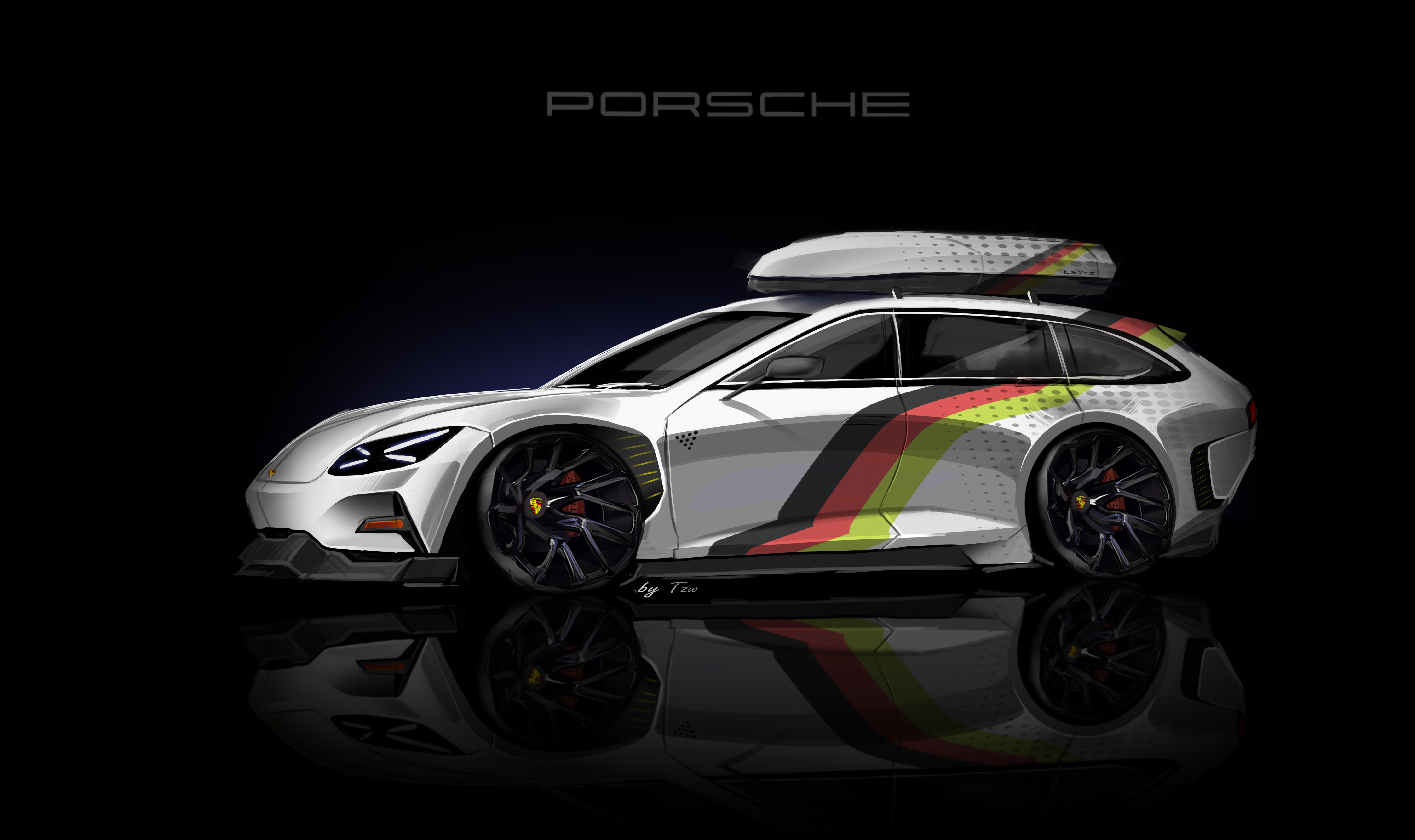 Hand drawn，Automobile design，