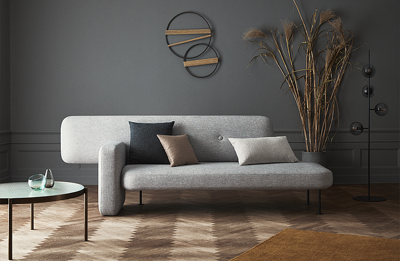 Asymmetry，sofa，Home design，pebble，