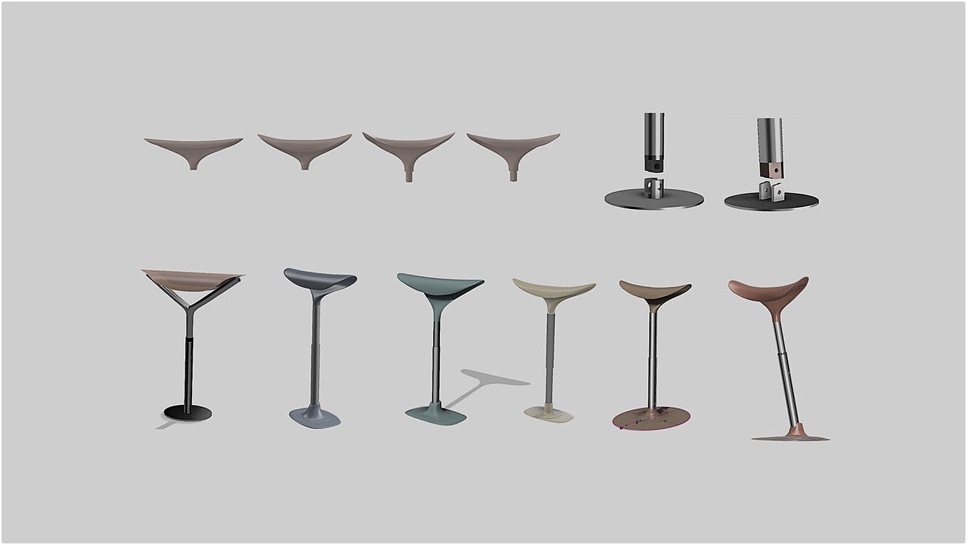 industrial design，Standing Seat，Simple seat，