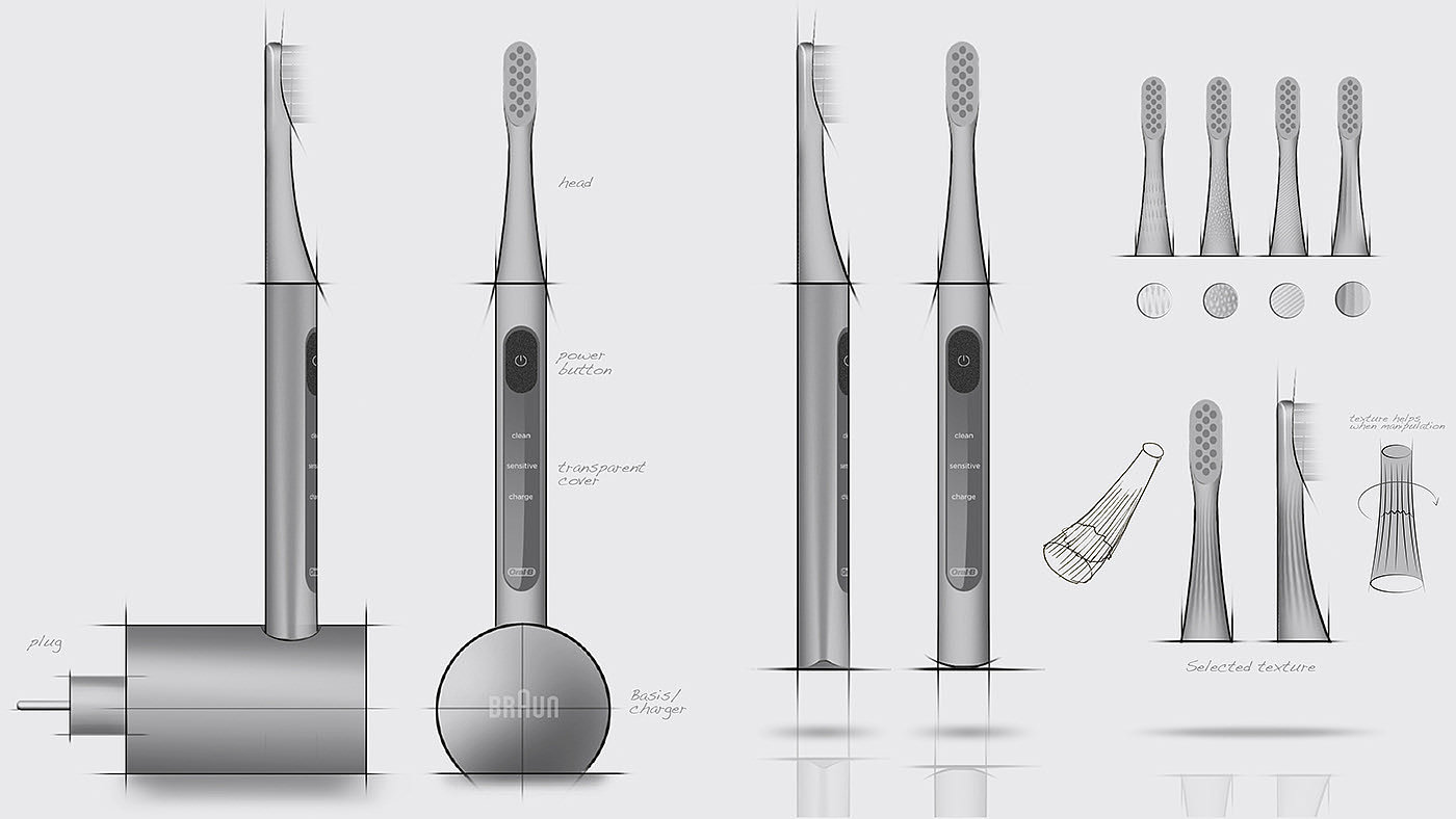 braun，Intelligent toothbrush，be younger，charge，product design，