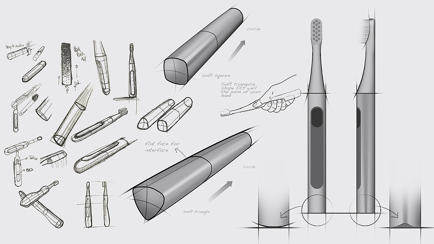 braun，Intelligent toothbrush，be younger，charge，product design，