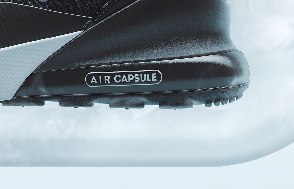 CGI rendering，sneakers，Campus Aircapsule，