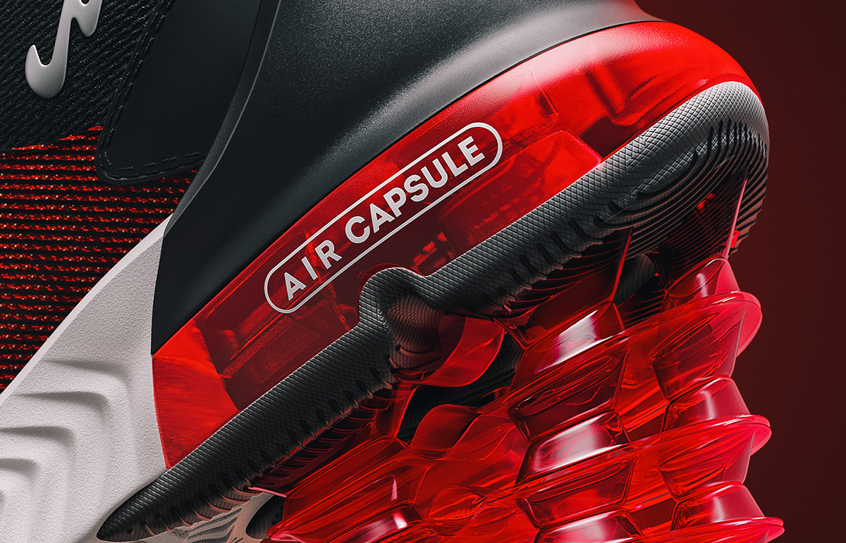 CGI rendering，sneakers，Campus Aircapsule，