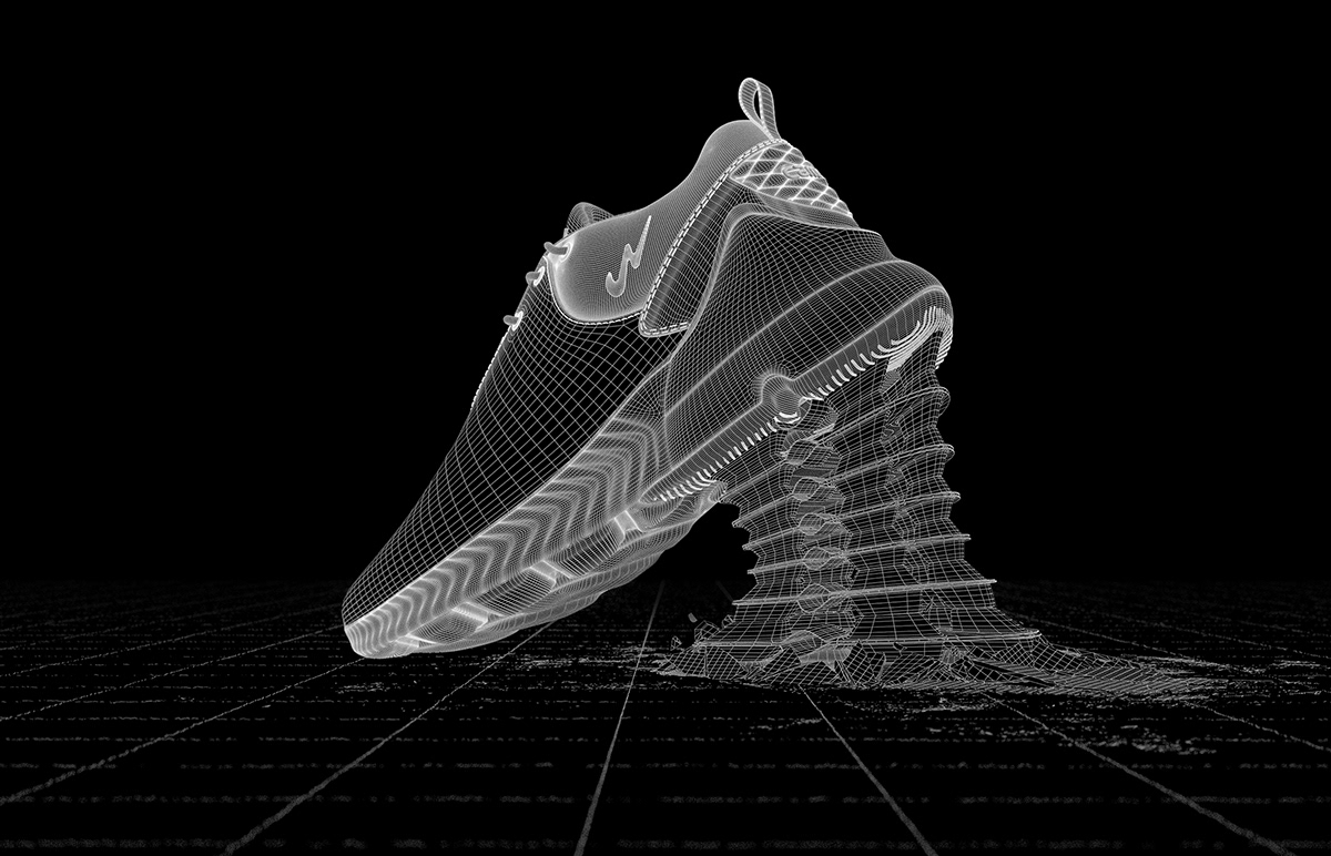 CGI rendering，sneakers，Campus Aircapsule，
