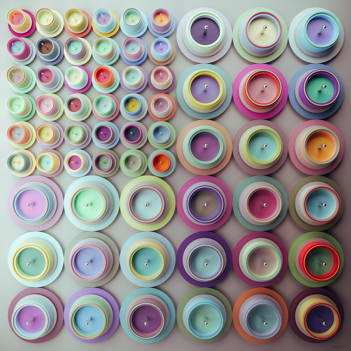 Color research，Plastic，HARMONIC PALETTES，